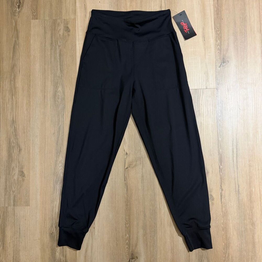 New The Gym People Black Jogger WorkOut Pants Sz M Athleisure Clean Girl Sporty